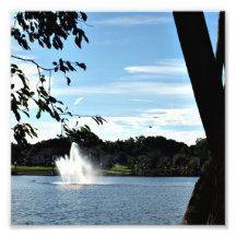 fontein op Lake Mirror op een