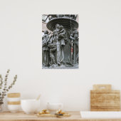 Fontein van de Deugden in Neurenberg Poster (Keuken)