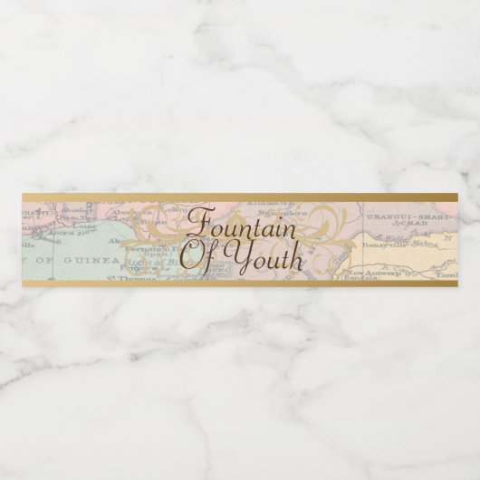 Fontein van Jeugd Oude Wereld Waterfles Labels Waterfles Etiket (Enkel label)