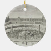 Fontein van Latone te Versailles, 1714, uit 'Les' Keramisch Ornament (Achterkant)
