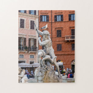 Fontein van Neptunus op het Piazza Navona - Rome Legpuzzel