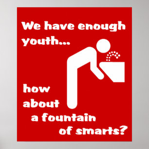Fontein van Slimheid Grappige Poster Humor