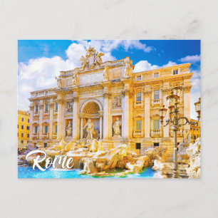 Fontein van Trevi, Rome, Italië Briefkaart