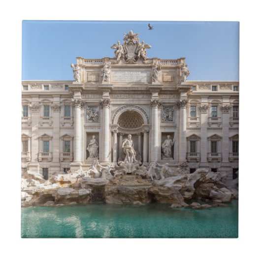 Fontein van Trevi 's ochtends vroeg - Rome, Italië Tegeltje (Voorkant)