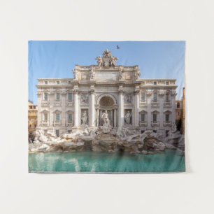 Fontein van Trevi vroeg in de ochtend - Rome, Ital Wandkleed