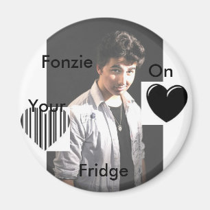 FONZIE2, hart, brig, Fonzie, aan, Uw, Fridge Magneet