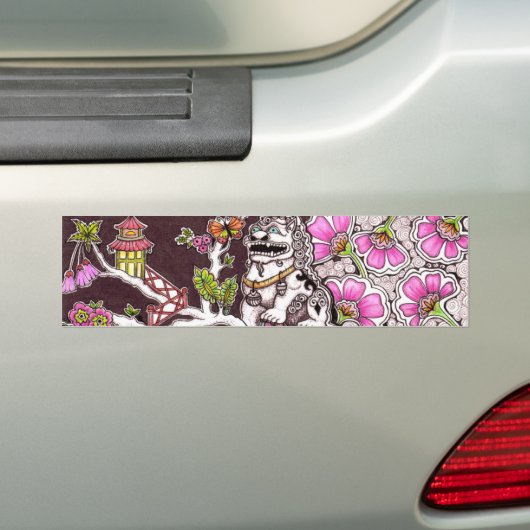 Foo Dog Bumpersticker (Op auto)