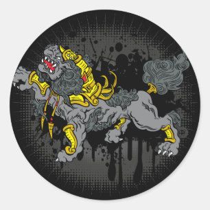 Foo Dog Ronde Sticker