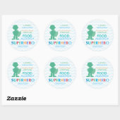 Food Allergy Superhero Boy Stickers (Vel)