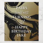 Food and Beverage Label Set Wijn Etiket (Enkel label)