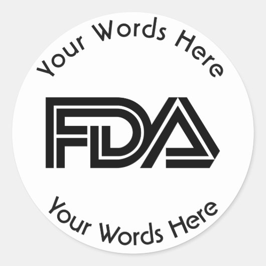 Food and Drug Administration FDA Autocollant perso (Devant)