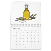 Food cartoon illustratie kalender (Mar 2026)