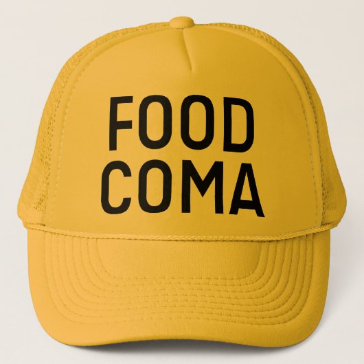 FOOD COMA slogan trucker hat Trucker Pet (Voorkant)