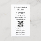 Food Cook Influencer Content Creator Foto QR-code Visitekaartje (Achterkant)