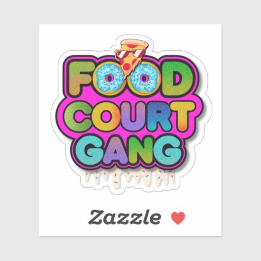 Food Court Gang Logo Sticker (Feuille)