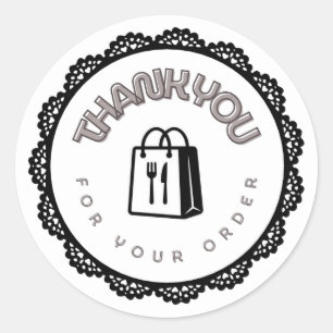 Food Delivery Driver Bedankt voor uw bestelling Ronde Sticker