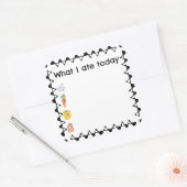 Food Diary Health Journal Square Sticker (Envelop)