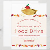 Food Drive Organisation Nom Feuille Pie Cartoon (Devant / Derrière)