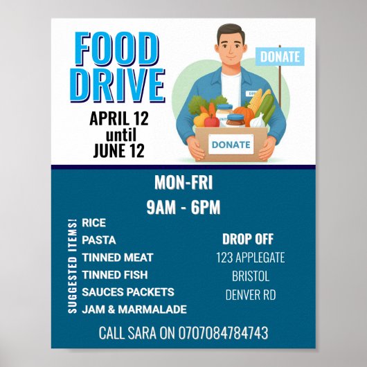 Food DRIVE-Poster Poster (Voorkant)