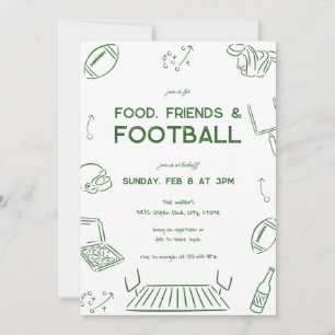 Food Friends Football Kampioenschap Kijkfeest Kaart
