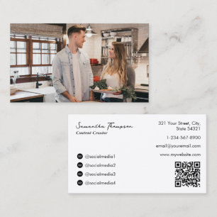 Food Influencer Blogger Content Creator Volledige Visitekaartje