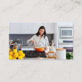 Food Influencer Content Creator Foto QR-code Visitekaartje (Voorkant)