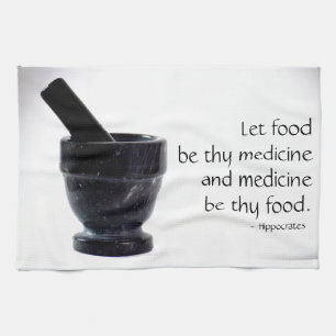 Food is Medicine Serviette de cuisine