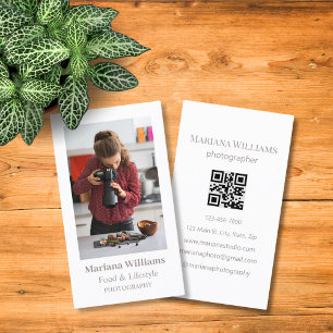 Food & Lifestyle fotograaf QR code foto chic Visitekaartje