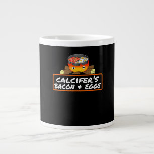 Food Lover Pun Bacon Egg Cook Dish Calcifers Gift Extra Grote Beker