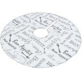 Food Lover's Gourmet Pattern Bon Appetit Kerstboom Rok (Gekanteld)