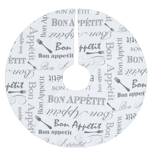 Food Lover's Gourmet Pattern Bon Appetit Kerstboom Rok (Voorkant)