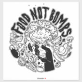Food Not Bombs glossy sticker (Vel)