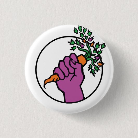 Food Not Bombs logo Ronde Button 3,2 Cm (Voorkant)