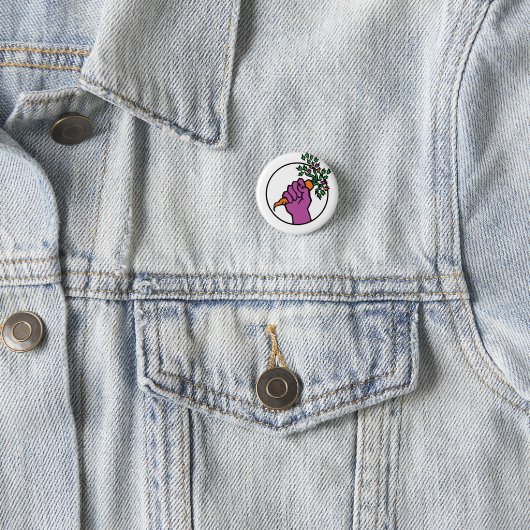 Food Not Bombs-logo Ronde Button 3,2 Cm (In situ)