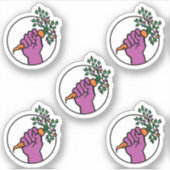 Food Not Bombs logo sticker pack (Voorkant)