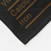 Food Nutrition Facts Shirts Co. Fried Chicken Nutr Fleece Deken (Hoek)