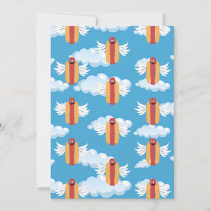 Food Party Cartoon Hot Dog Bedankkaart