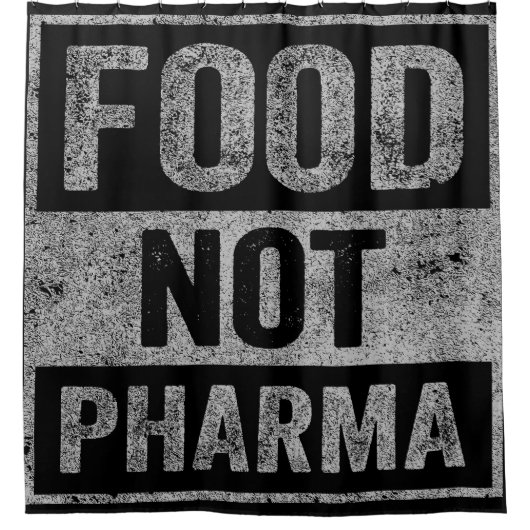 Food Pharma niet natuurlijke biologische voeding Douchegordijn (Voorkant)
