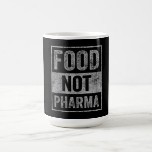 Food Pharma niet natuurlijke biologische voeding Koffiemok