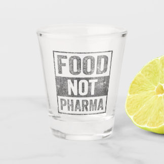 Food Pharma niet natuurlijke biologische voeding Shot Glas