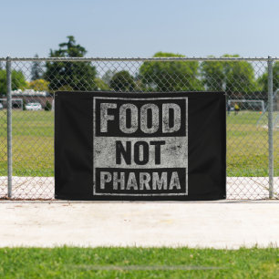 Food Pharma niet natuurlijke biologische voeding Spandoek