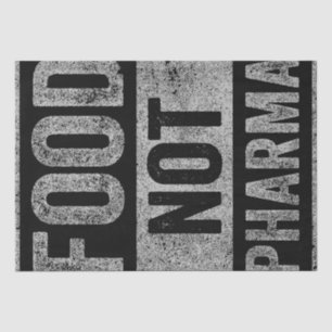 Food Pharma niet natuurlijke biologische voeding Tissuepapier