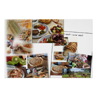 Food Photo Collage Perfect Poster