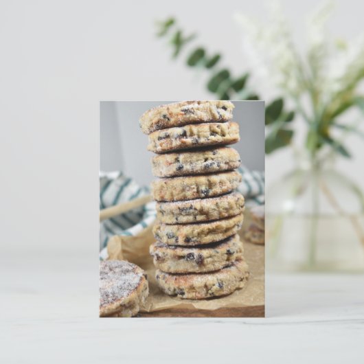 Food Photography British Pastry Welshcakes Stack Briefkaart (Staand voorkant)