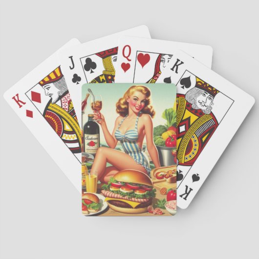  Food Pin-up Illustratie Pokerkaarten (Achterkant)