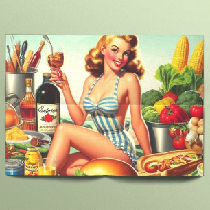  Food Pin-up Illustratie Tissuepapier