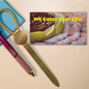 Food Platter Foto met Garnalen en Citroen Catering Visitekaartje