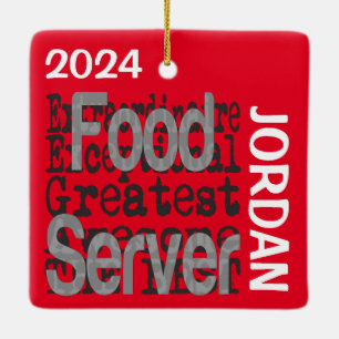Food Server Extraordinaire CUSTOM Keramisch Ornament