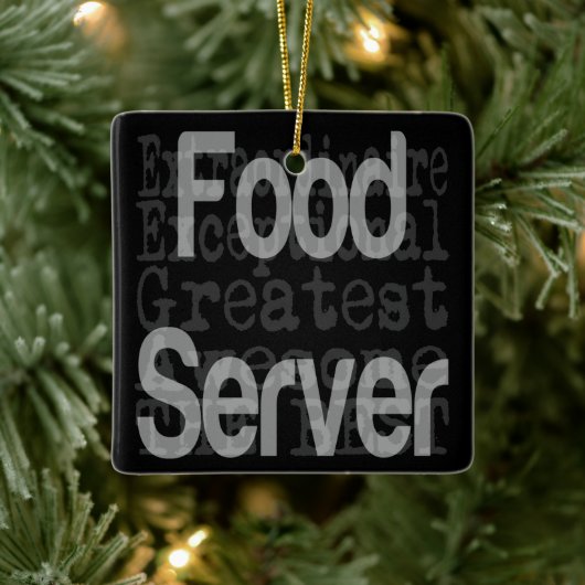 Food Server Extraordinaire Keramisch Ornament (Boom)