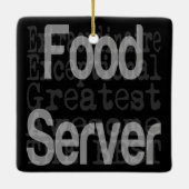 Food Server Extraordinaire Keramisch Ornament (Achterkant)